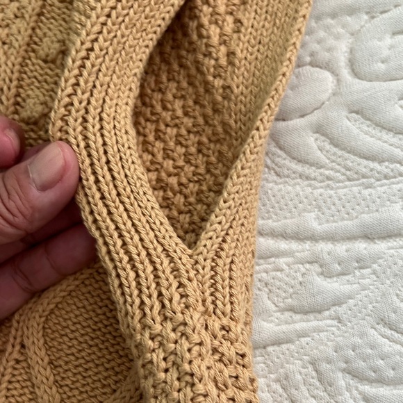 Double Zero Camel Cable Knit Sweater Vest - Picture 7 of 9